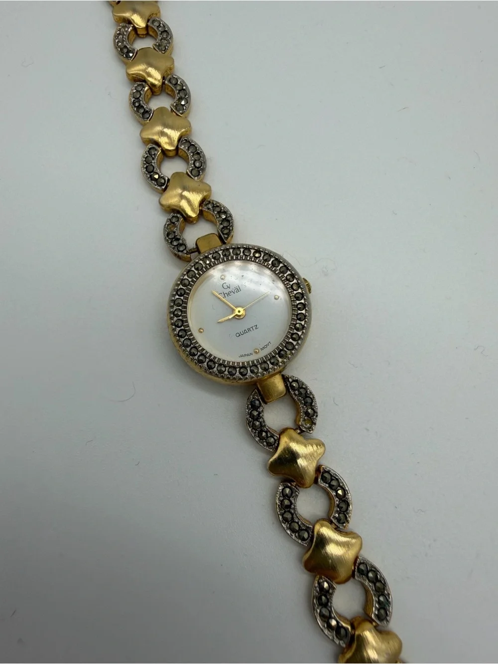 Two-Tone Gold and Silver Bracelet Watch for Women
